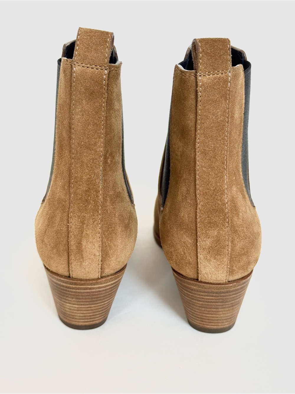 Saint Laurent Wyatt Chelsea Booties in Tan Suede with 2” Heel Stack - Italy - Picture 5 of 13